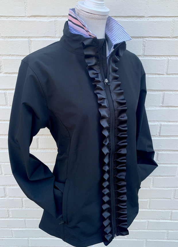 Sailor Soft Shell Jacket - Black w Black Ribbon (SLR03)