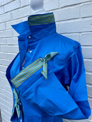 SALE - L ONLY Ann 3/4 Sleeve Ribbon Tie Shirt (Ann01) *FINAL SALE*
