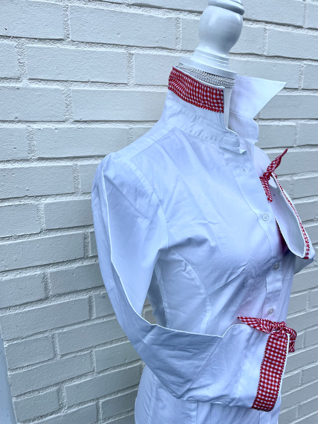 SALE - XS, XL ONLY - Ann 3/4 Sleeve Ribbon Tie Shirt (Ann02) *FINAL SALE*