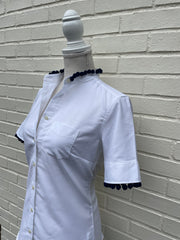 Brandy Short Sleeve Pom Pom Shirt (PomNavy)