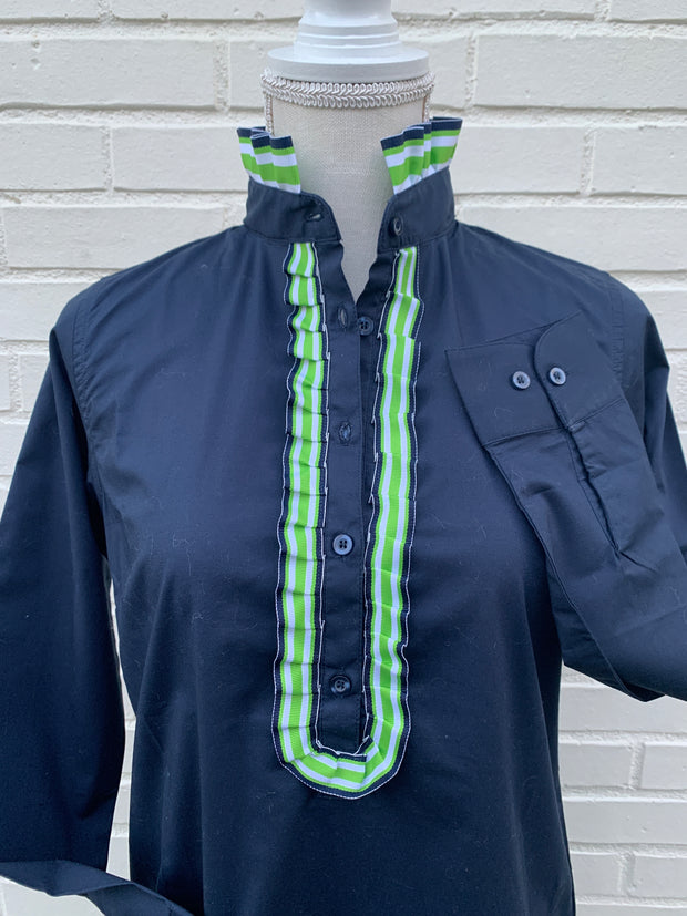 Sandy Popover Ribbon Placket Tunic (TP10)