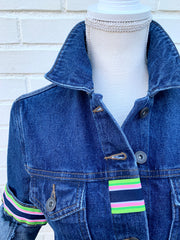 Dorothy Denim Jacket w Pink Gingham (DJ10)