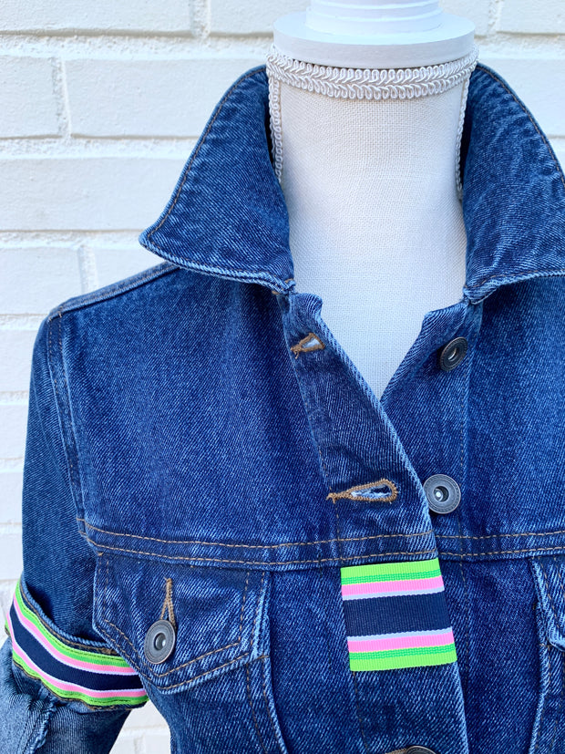 Dorothy Denim Jacket w Pink Gingham (DJ10)