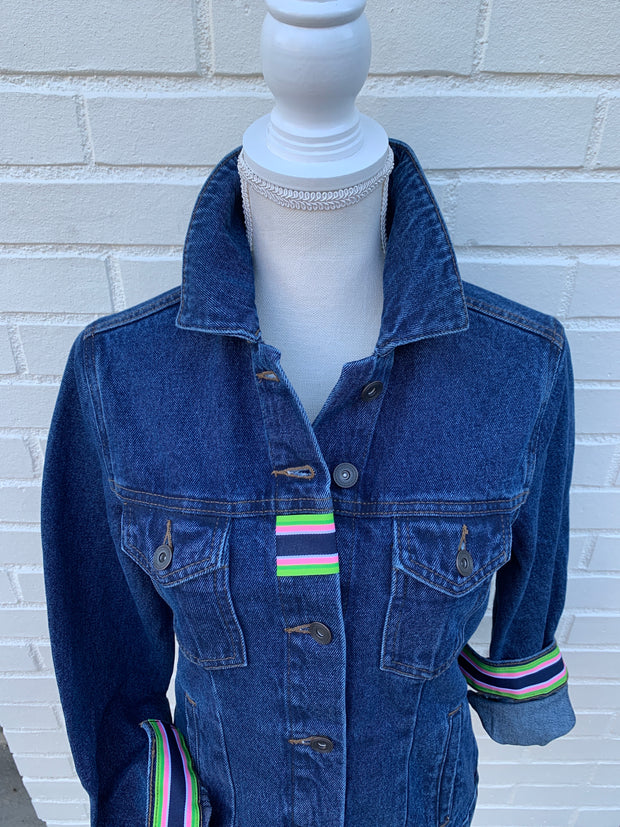 Dorothy Denim Jacket w Pink Gingham (DJ10)