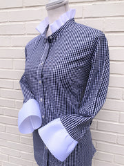 Barbara Ann Navy Gingham Shirt (BAG-Navy)
