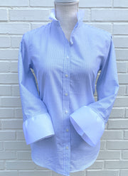 Scarlett Blue Banker Stripe Oxford Shirt (ScarBBlu)