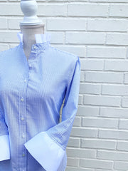 Scarlett Blue Banker Stripe Oxford Shirt (ScarBBlu)