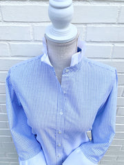 Scarlett Blue Banker Stripe Oxford Shirt (ScarBBlu)