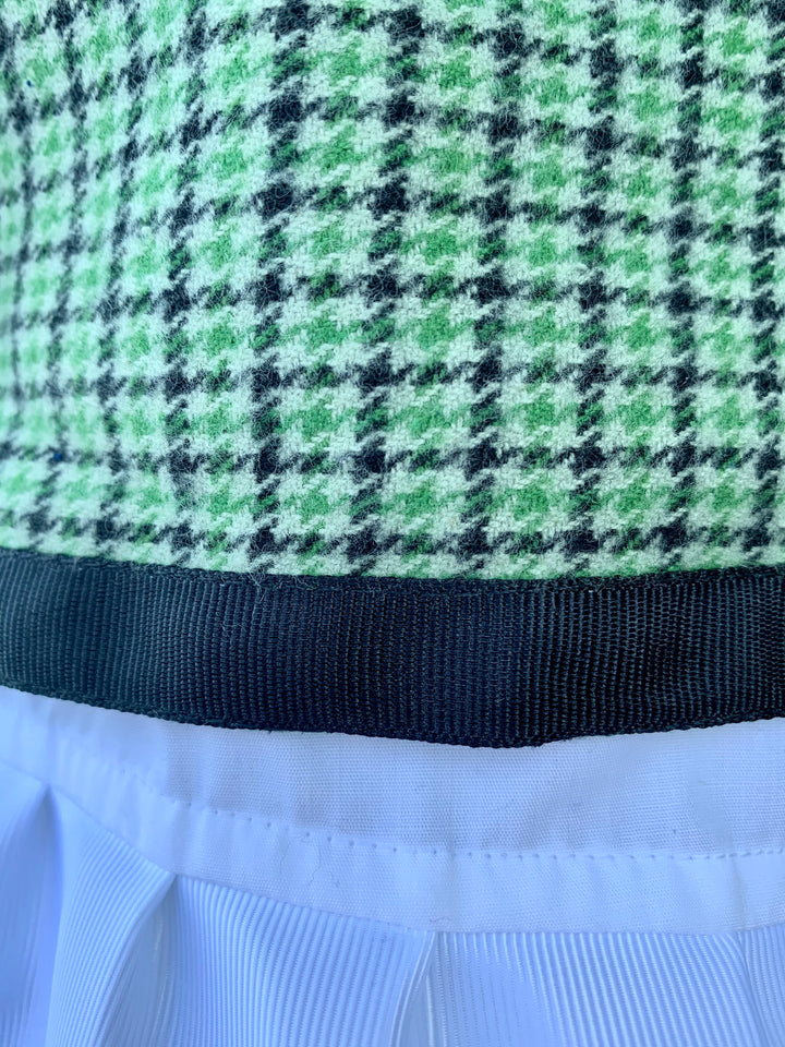 Green Houndstooth Poncho