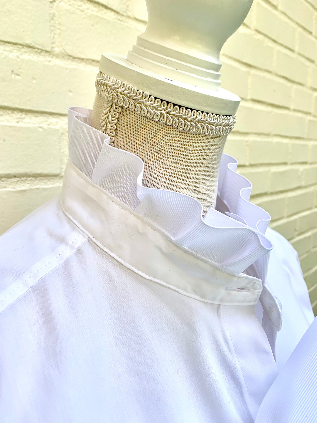 Betty White Long Sleeve Ribbon Trim Shirt (BW01)