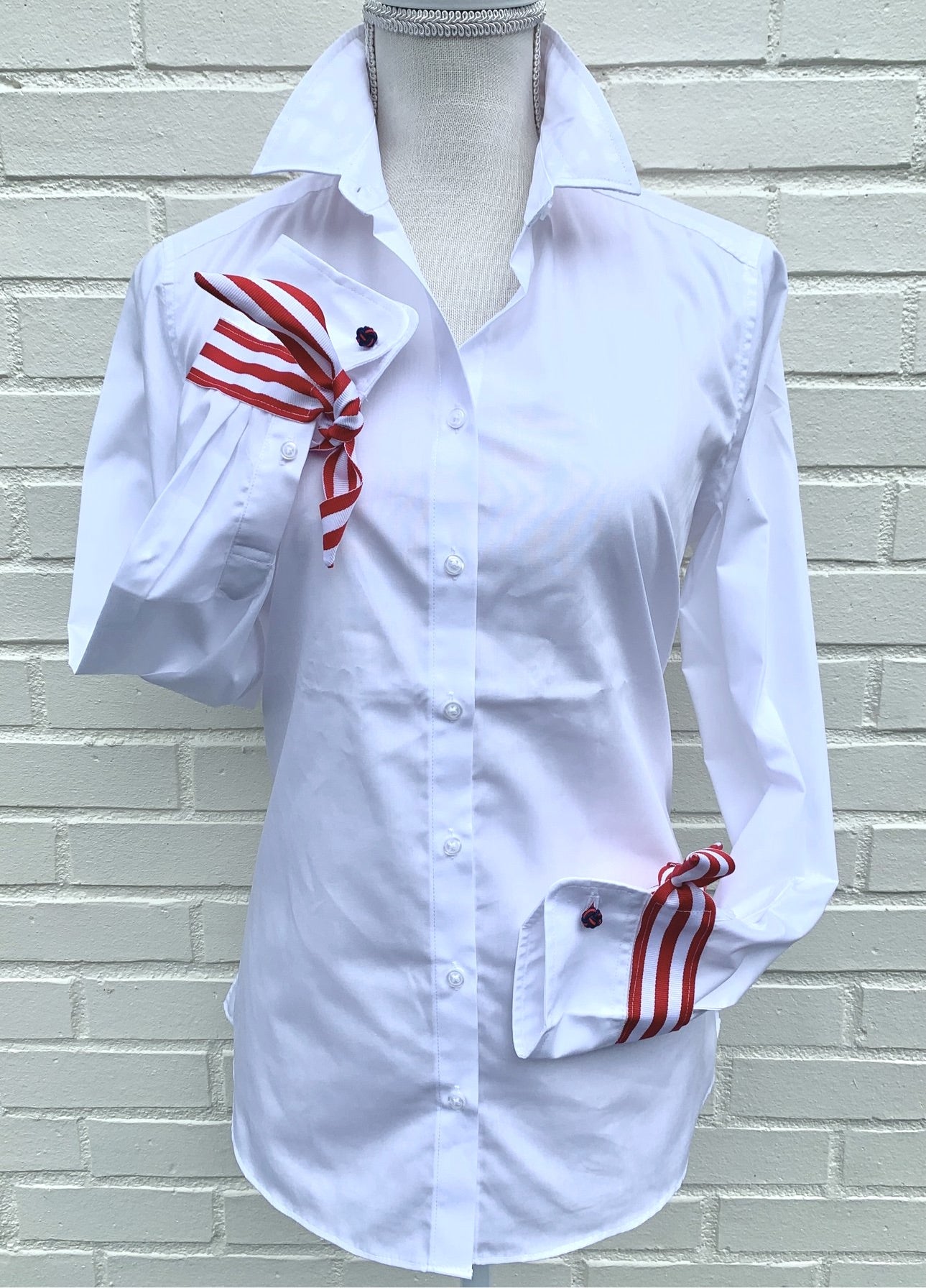 Audrey Ribbon French Cuff Shirt (RFC06) – Pearly Vine