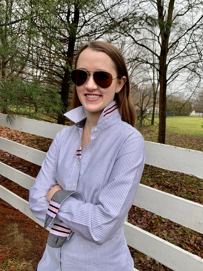 Casie2 Banker Stripe Oxford Shirt (Casie2 03)