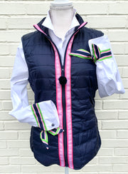 SALE - XS, S ONLY - Maggie May Ribbon Puffer Vest (PF01) *FINAL SALE*