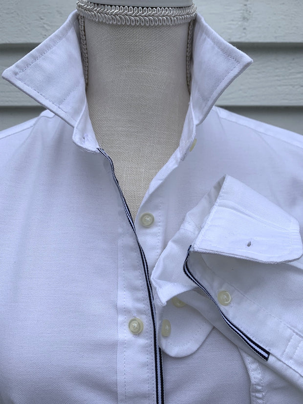 SALE - L ONLY - Casie Striped Ribbon Oxford Shirt (Casie 04) *FINAL SALE*