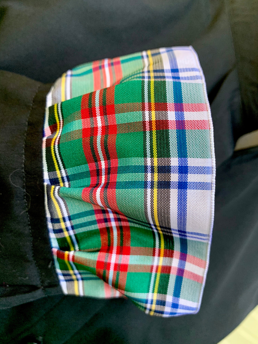 SALE - M ONLY - Dionne Holiday Plaid Ribbon Shirt - (HR01) *FINAL SALE*