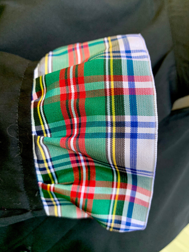 SALE - M ONLY - Dionne Holiday Plaid Ribbon Shirt - (HR01) *FINAL SALE*