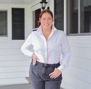 Casie Striped Ribbon Oxford Shirt (Casie 05)