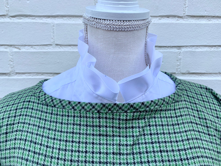 Green Houndstooth Poncho