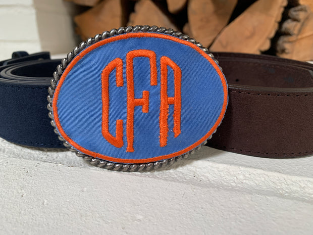 monogram belt blue