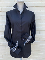 SALE - XS, S ONLY - Audrey Ribbon French Cuff Shirt (RFC01) *FINAL SALE*
