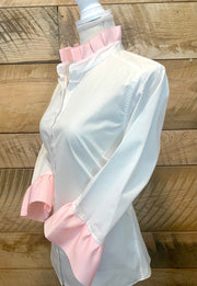 Barbara Ann Ribbon Trim Shirt (S34RW-Blush)