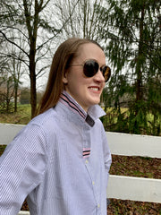 Casie2 Banker Stripe Oxford Shirt (Casie2 03)