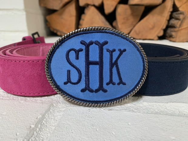 belt monogram blue