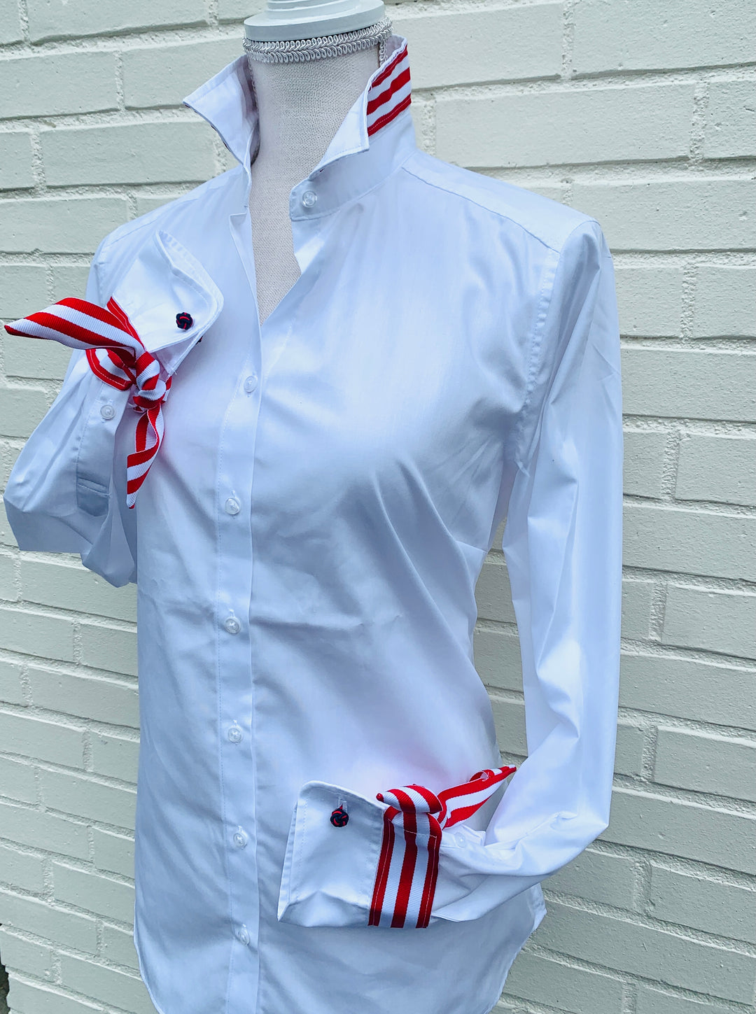Audrey Ribbon French Cuff Shirt (RFC06) Pearly Vine Audrey Ribbon French Cuff Shirt (RFC06) Pearly Vine