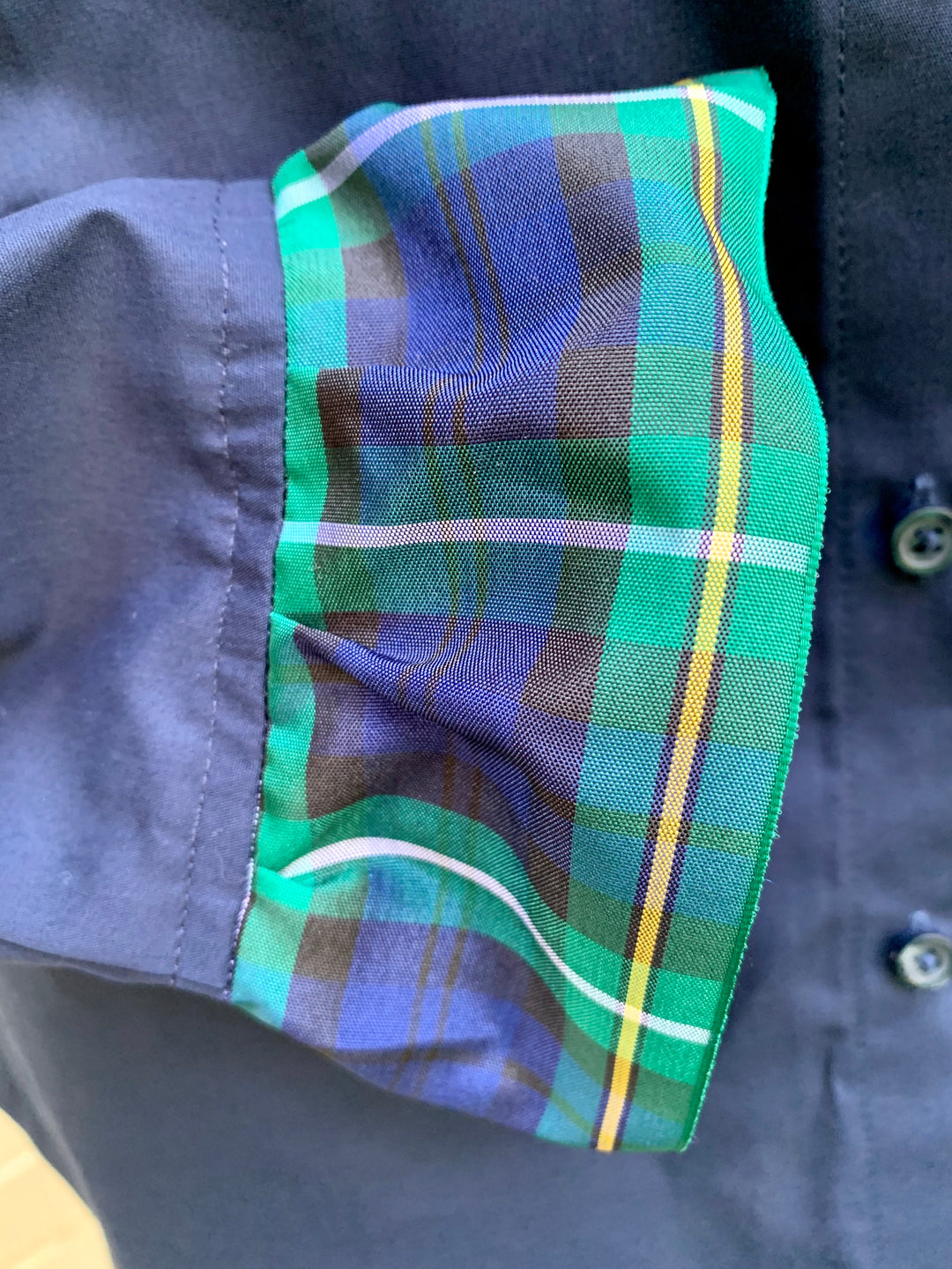 SALE - M ONLY - Dionne Holiday Plaid Ribbon Shirt - (HR03) *FINAL SALE*