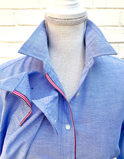 Casie Striped Ribbon Oxford Shirt (Casie 02)