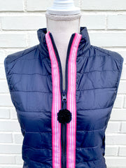 SALE - XS, S ONLY - Maggie May Ribbon Puffer Vest (PF01) *FINAL SALE*