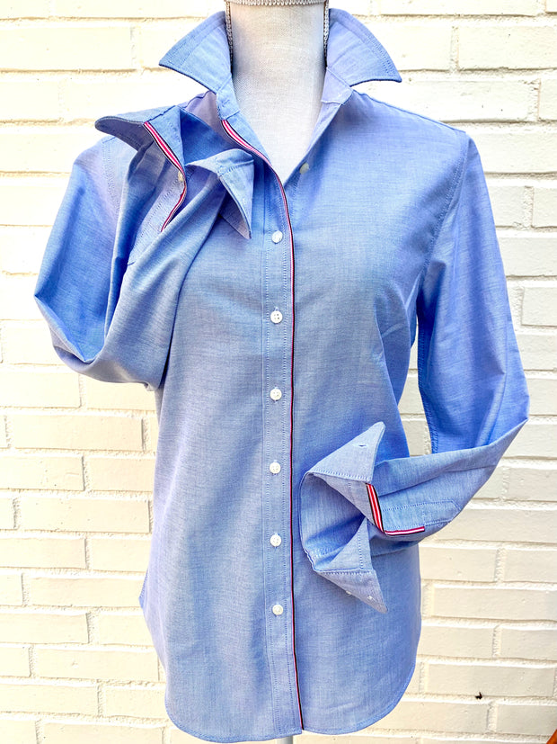 Casie Striped Ribbon Oxford Shirt (Casie 02)